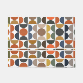 Tapete Geométrico Retrospectiva Colorida do Século Médio