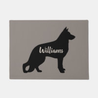 German shepherd Cão Silhueta Preto e Cinza