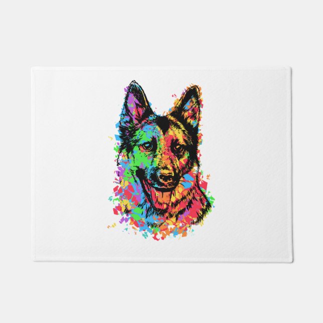 Tapete German shepherd Colorido (Frente)