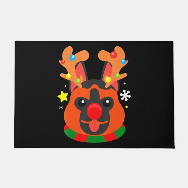 Tapete German Shepherd Cute Christmas (Frente)