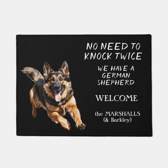 Tapete German shepherd em execução não precisa bater duas (Frente)