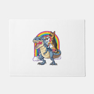 Tapete German shepherd Unicorn Dinossaur T rex Engraçado
