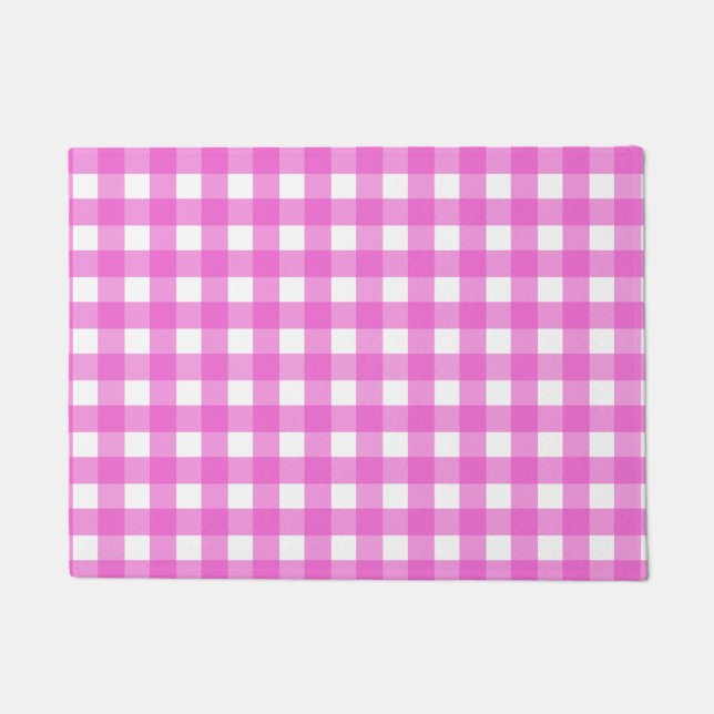Tapete Gingham rosa (Frente)