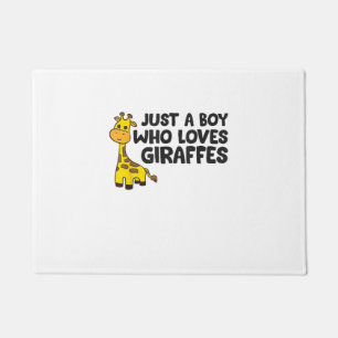 Tapete Girafa Engraçada Apenas Um Menino Que Ama Girafas