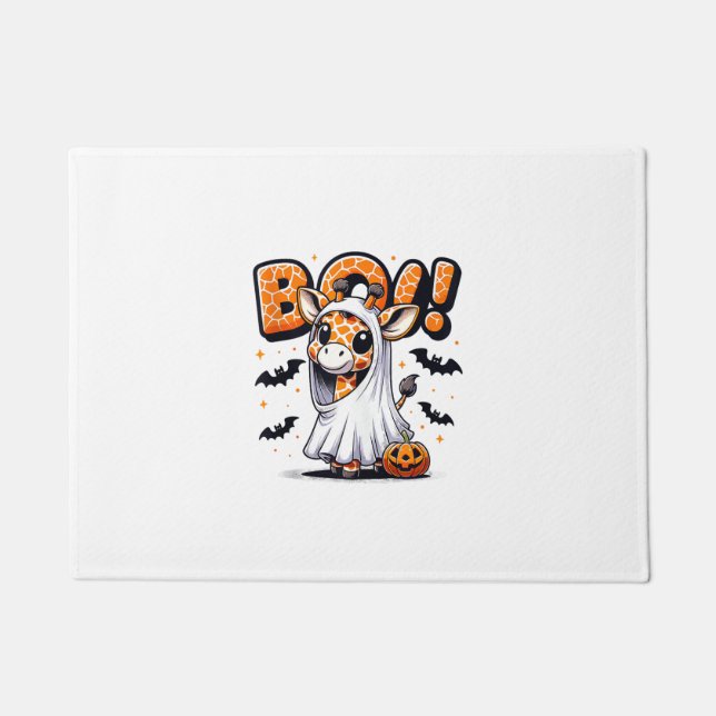 Tapete Girafa Ghost Boo Halloween Zoo Lover (Frente)