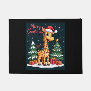 Tapete Giraffe Feliz Papais noeis de Luz de Árvore de Nat