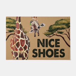 Tapete Giraffe Lover Doormat, Giraffe Welcome Mat