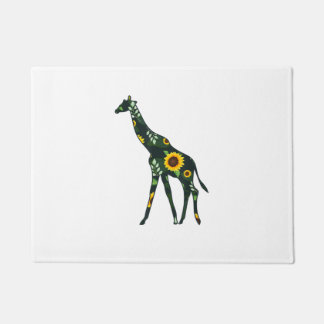 Tapete Giraffe Sunflower Girl Floral Ruminian Hawaiian Wo