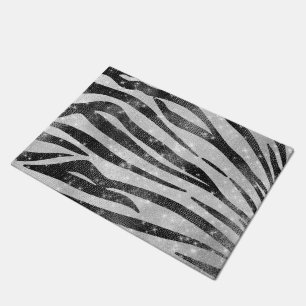 Tapete Glamorous Black White Glitter Zebra Strike