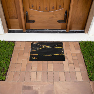 Tapete Glitter Dourado mármore preto