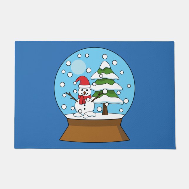 Tapete Globo de Neve com Snowman e Pine Tree (Frente)