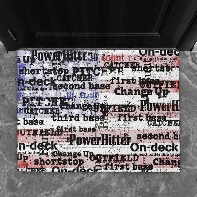 Tapete Glória do Baseball | Palavras De Bandeira American (Criador carregado)