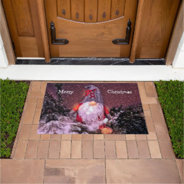 Tapete Gnomo Branco Bonito Árvore de Natal Feliz