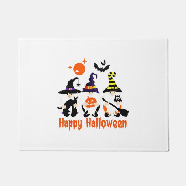 Tapete Gnomos de Halloween Fofos Abóbora Outono (Frente)