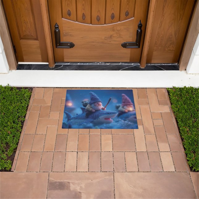 Tapete Gnomos Whimsical Andando em Tubarões (Ar livre)