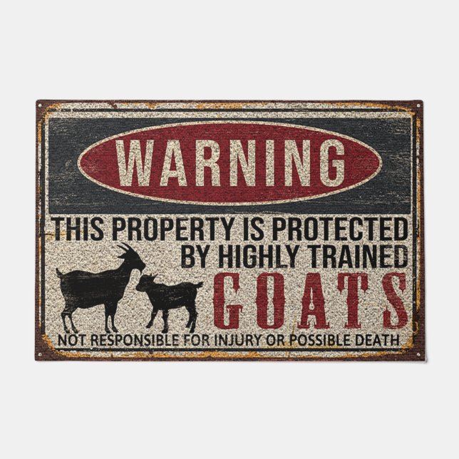 Tapete Goat Doormat, Presente de Aquecimento Doméstico, P (Frente)