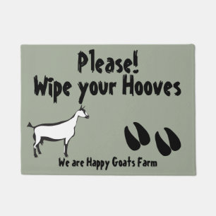 Tapete Goat Engraçado Limpe seus Hooves Oberhasli Goat