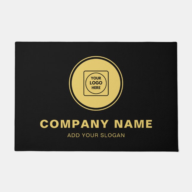 Tapete Gold Logo Custom Business Branding doormat (Frente)