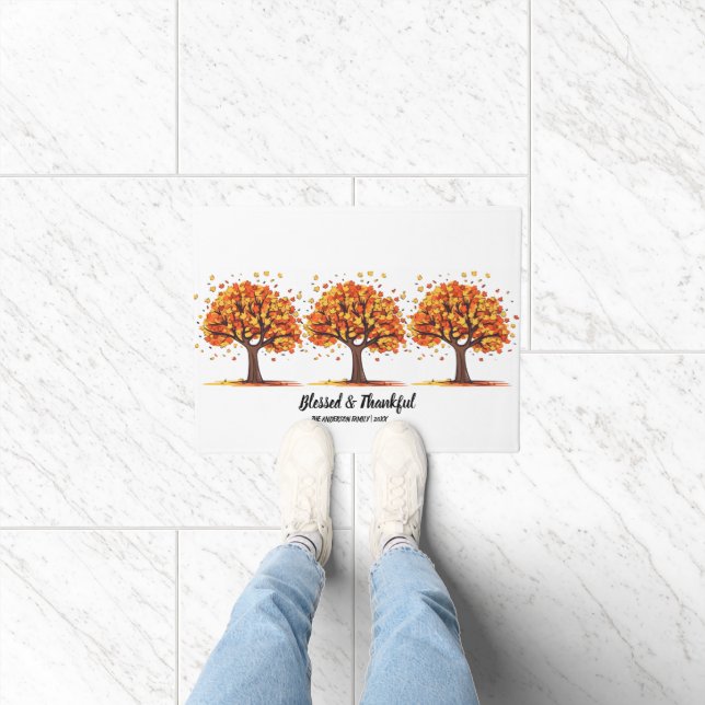 Tapete Golden Autumn Trees Happy Thanksgiving Greeting (Interior)