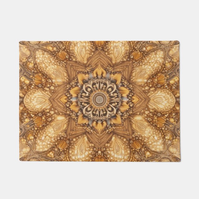Tapete Golden Mandala Kaleidoscope Pattern Towel (Frente)
