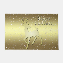 Tapete Golden Reindeer Snowy Holiday Doormat