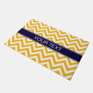 Tapete Goldenrod White LG Chevron Marinho Blue Name Monog
