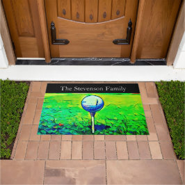 Tapete Golf Family Name Sports Golfer Colorir