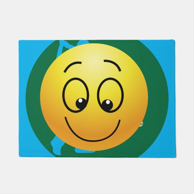 Tapete Golfer Swing Club Green Khaki Golf Personalizado (Frente)