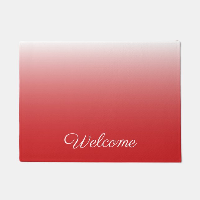 Tapete Gradiente personalizado vermelho-vivo (Frente)