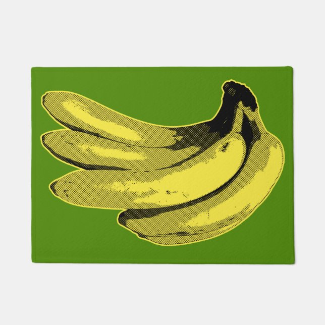 Tapete Gráfico amarelo da banana do pop art (Frente)