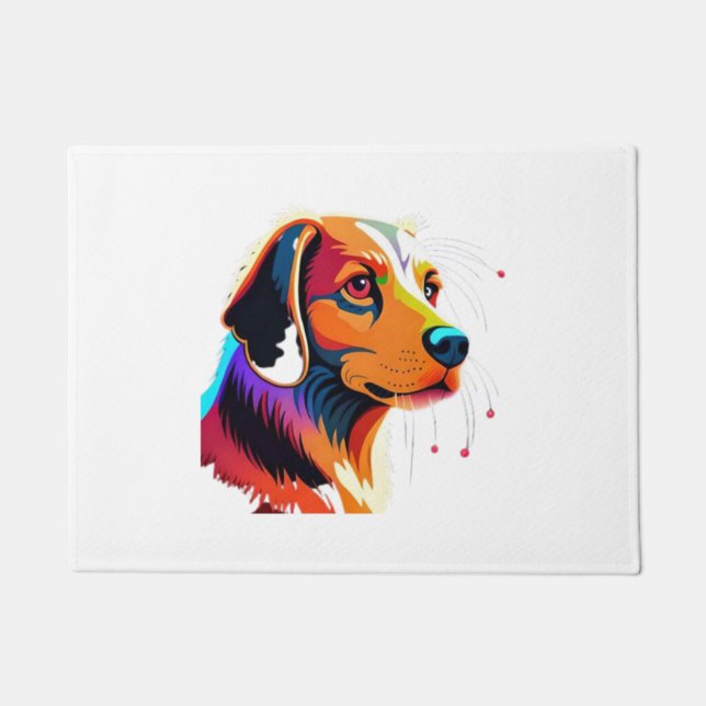 Tapete Gráfico Colateral de Cães - (Frente)