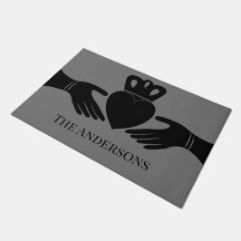 Tapete Gráfico do Anel de Cladagh Irlandês a Preto Person