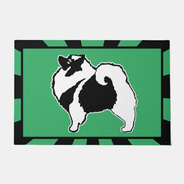 Tapete Gráficos Keeshond - Arte de Cachorro Original (Frente)