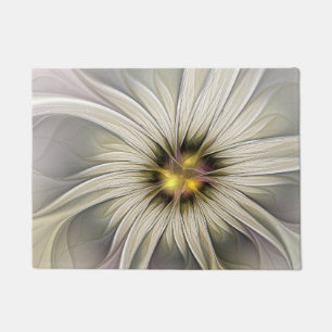 Tapete Grande Flor de Marfim, Abstrato Moderna Arte Fract
