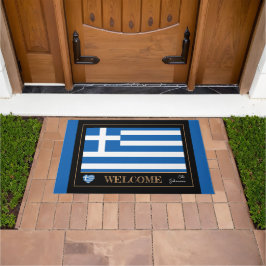 Tapete Grécia e bandeira grega tapetes/esportes Boas-vind