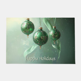Tapete Green Christmas Ball Holiday Doormat