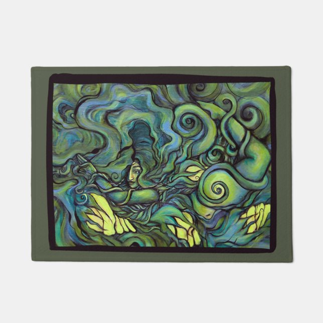 Tapete Green Gaia Goddese Nature Amadurece Bruxa Pagan (Frente)