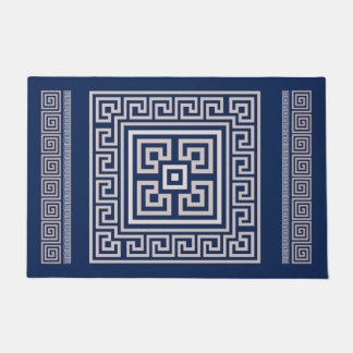 Tapete Grego - Chave grega - Azul e creme