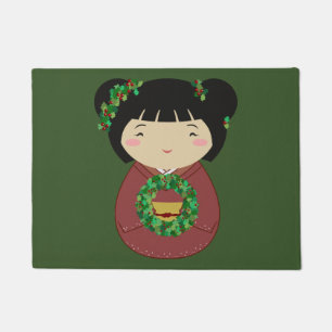 Tapete Grinalda do Natal de Kokeshi