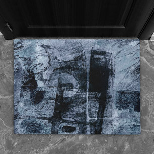 Tapete Grunge de Grafite pintado Marinho escuro e azul