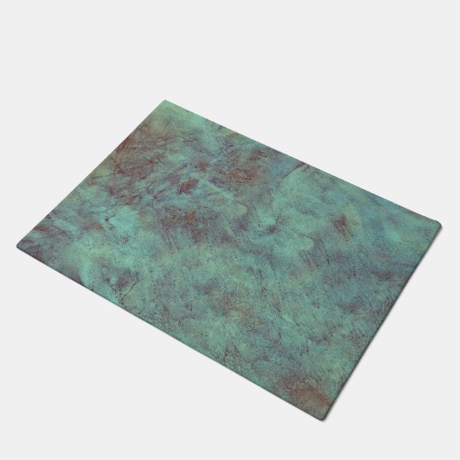 Tapete Grunge Textured cobre de turquesa (Inclinado)