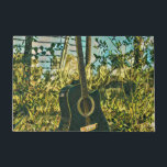 Tapete Guitar gift for guitarist<br><div class="desc">This vintage guitar artwork is suitable for guitar players who love playing guitar. it can be given as a gift for a boyfriend,  girlfriend,  or dad on a birthday,  father's day,  or valentine's day. The retro design features cool vintage Guitar gift for guitarist</div>