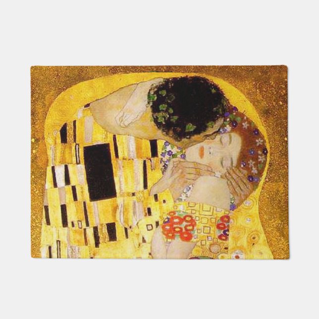 Tapete Gustav Klimt A Pintura Clássica Beija (Frente)
