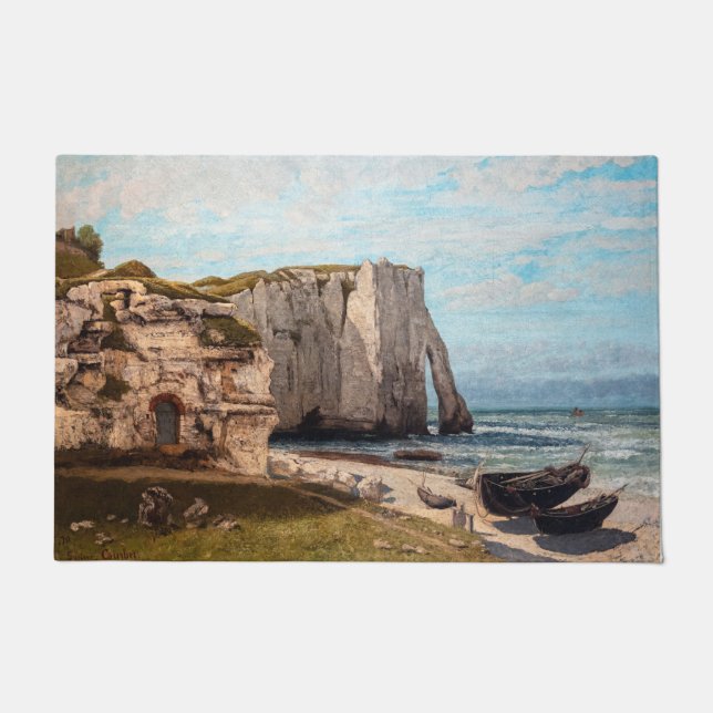 Tapete Gustave Courbet - Cliff no Etretat após a tempesta (Frente)