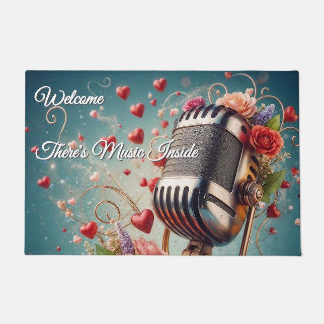 Tapete Há Dentro de Música - Porta do Retro Vibes Mat (Frente)