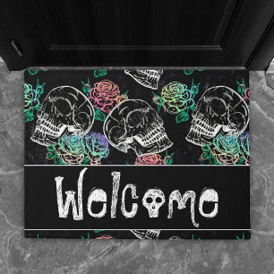Tapete Habilidades e Rosas de Ombre Glam Gótico Bem-Vin