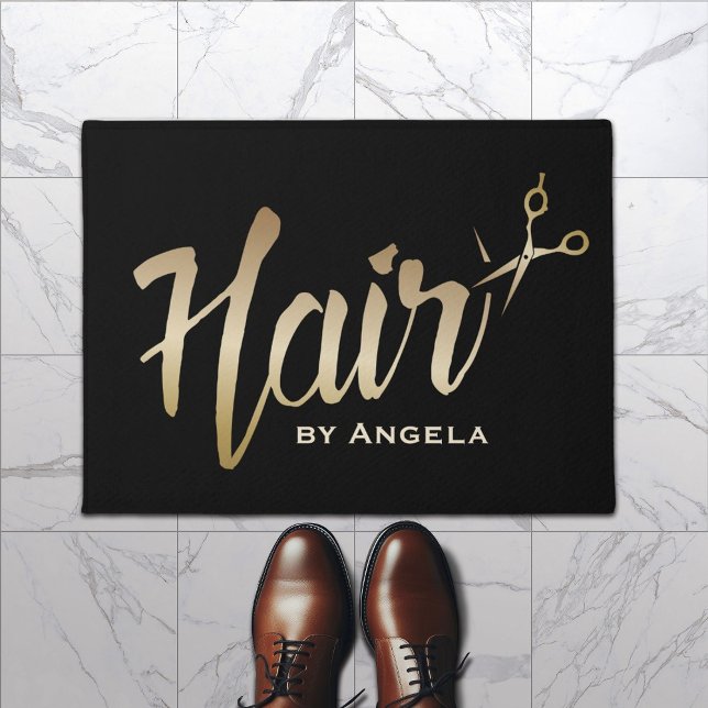 Tapete Hair Stylist Dourado Script Modern Beaun Salon (Criador carregado)