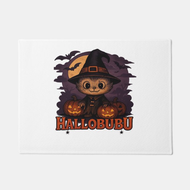 Tapete Hallobubu Halloween Cute & Spooky Wity Cat T-Shir (Frente)