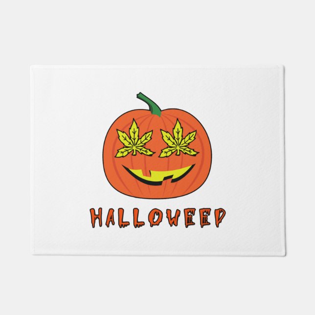 Tapete Halloweed Engraçado Hippie Pumpkin Halloween (Frente)