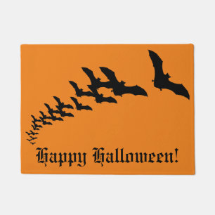 Tapete Halloween antigo com um enxame de morcegos voando